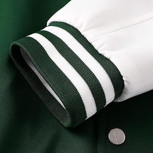 Miniatura 5 de Mxiqqpltky Chaqueta universitaria vintage para hombre, estilo casual, con estampado de letras, chaqueta de béisbol de retazos, ropa de calle,