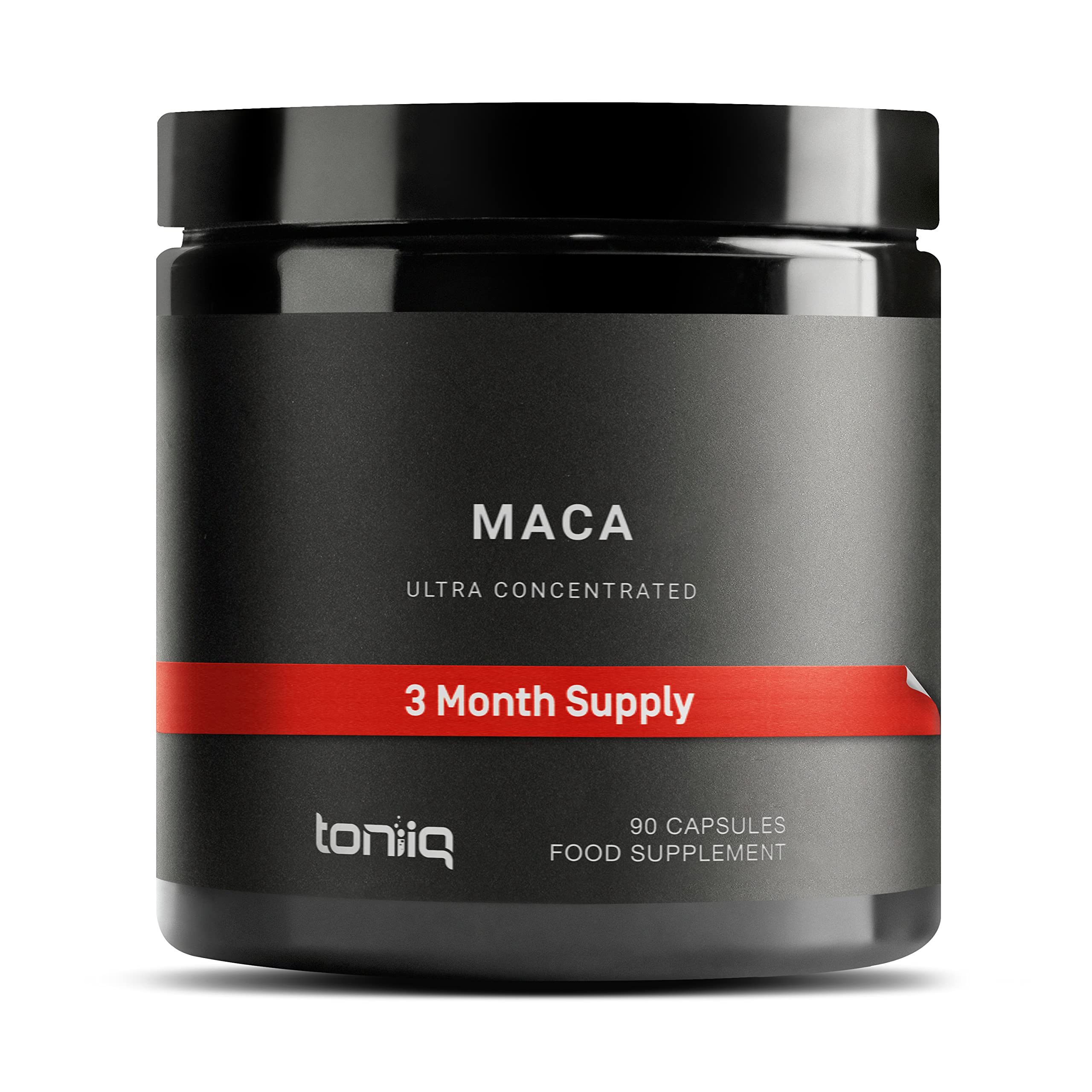 Maca Root - Ultra High Potency 20:1 Extract - Black, Red & Yellow Maca Complex - Single Origin, Wildcrafted & Highly Concentrated - Third-Party Lab Tested - 90 Capsules