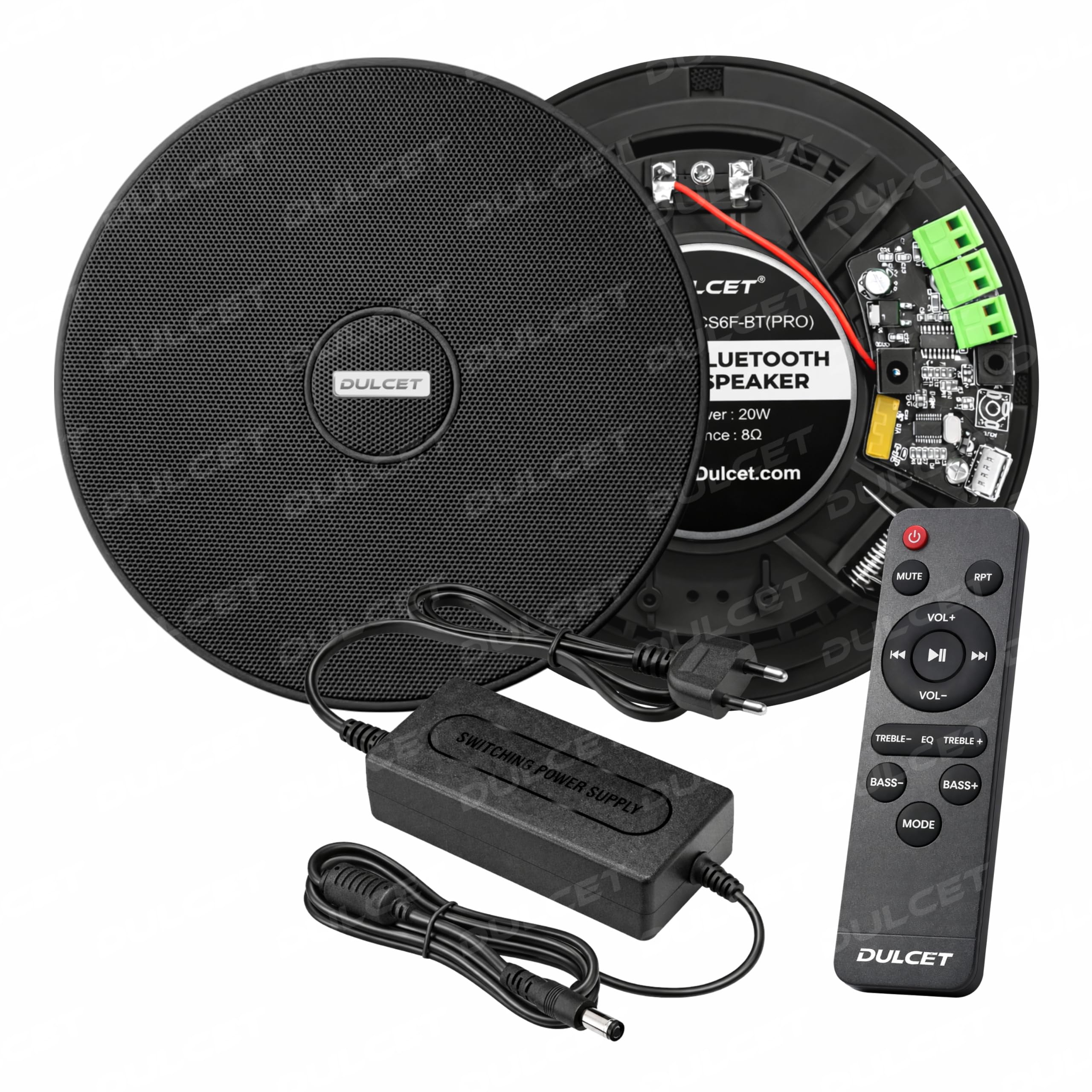 DULCET DC-CS6F 10W Frameless Ceiling Speaker (DC-CS6F-BT Pro Black)-image-5