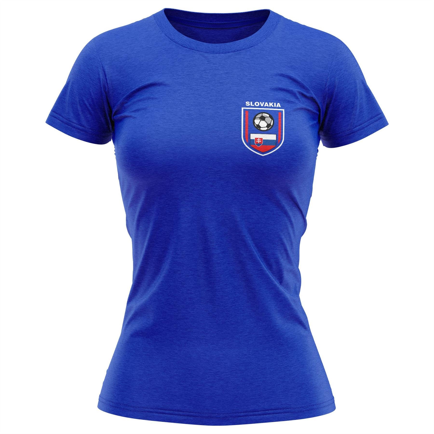 Slovakia Badge Football Shirt for Women, Slovakia Gameday Football Jersey, Slovakian Soccer Gifts Royal Blue