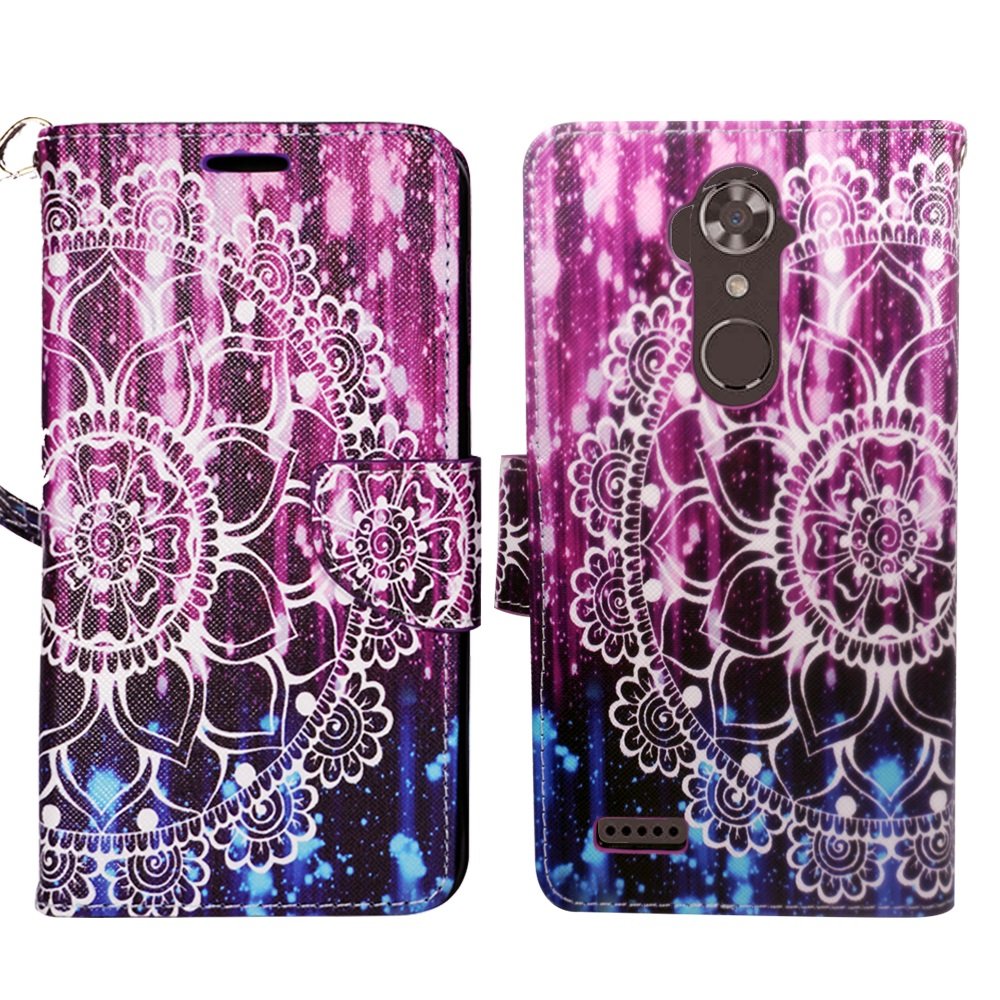 Zase ZTE MAX XL Case, ZTE ZMax PRO 2, ZTE Blade Max Wallet Cover Pouch  Flip Folio [Kickstand Feature] PU Leather Cover w/ID Card Slot Strap for 