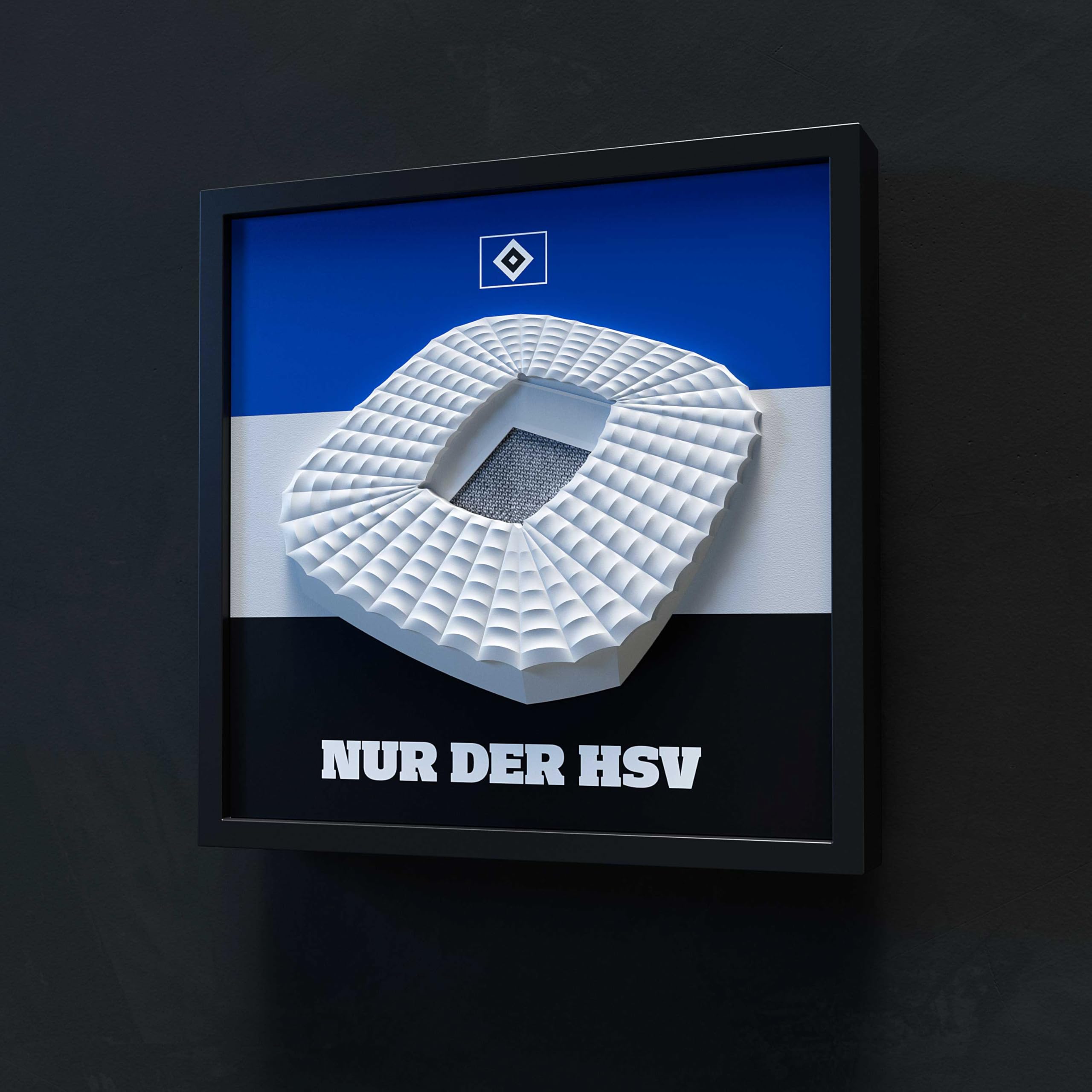 HSV FanBox – Offizielles HSV-Lizenzprodukt | Kabelloser Stadion-Sound mit Bewegungssensor, 17 originalgetreue Fangesänge & Hymnen | Geschenk für Fußball-Fans, 25×25 cm
