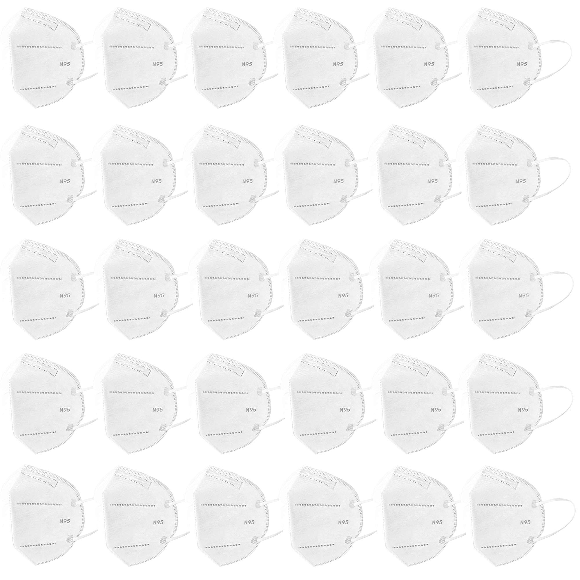 9 IMPRESSION Unisex N95 Nonwoven Fabric N95 Reusable Cloth Mask Without Valve - White - Pack of 30 (B08P2CD5WL) Amazon Price History, Amazon Price Tracker