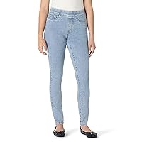 Amazon Essentials Jeggings a Vita Media Senza Cerniera in Denim Elasticizzato Donna