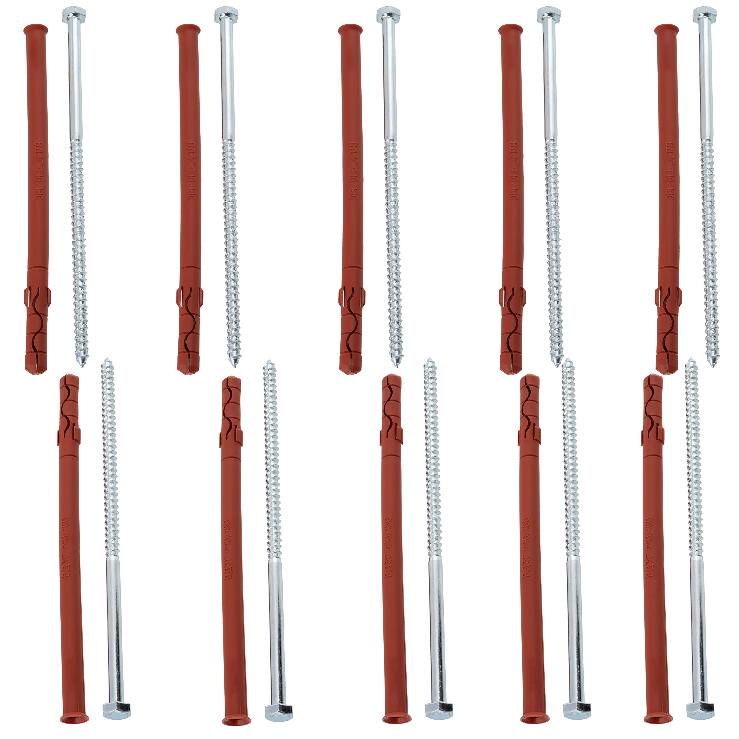 Chevilles pour briques creuses AERZETIX a forte expansion pour ancrage monomur de 180 mm