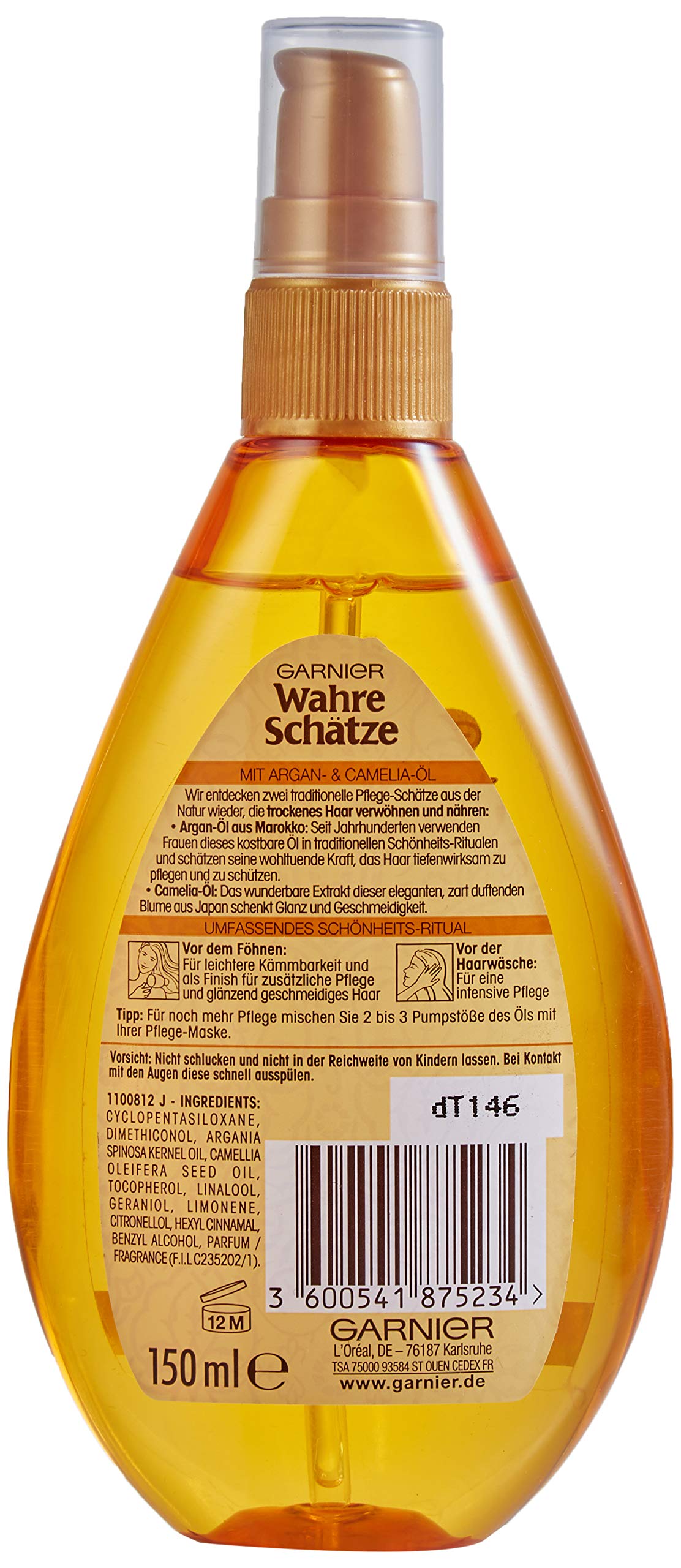 Garnier Wahre Schatze Olejek do Włosów, 150 ml