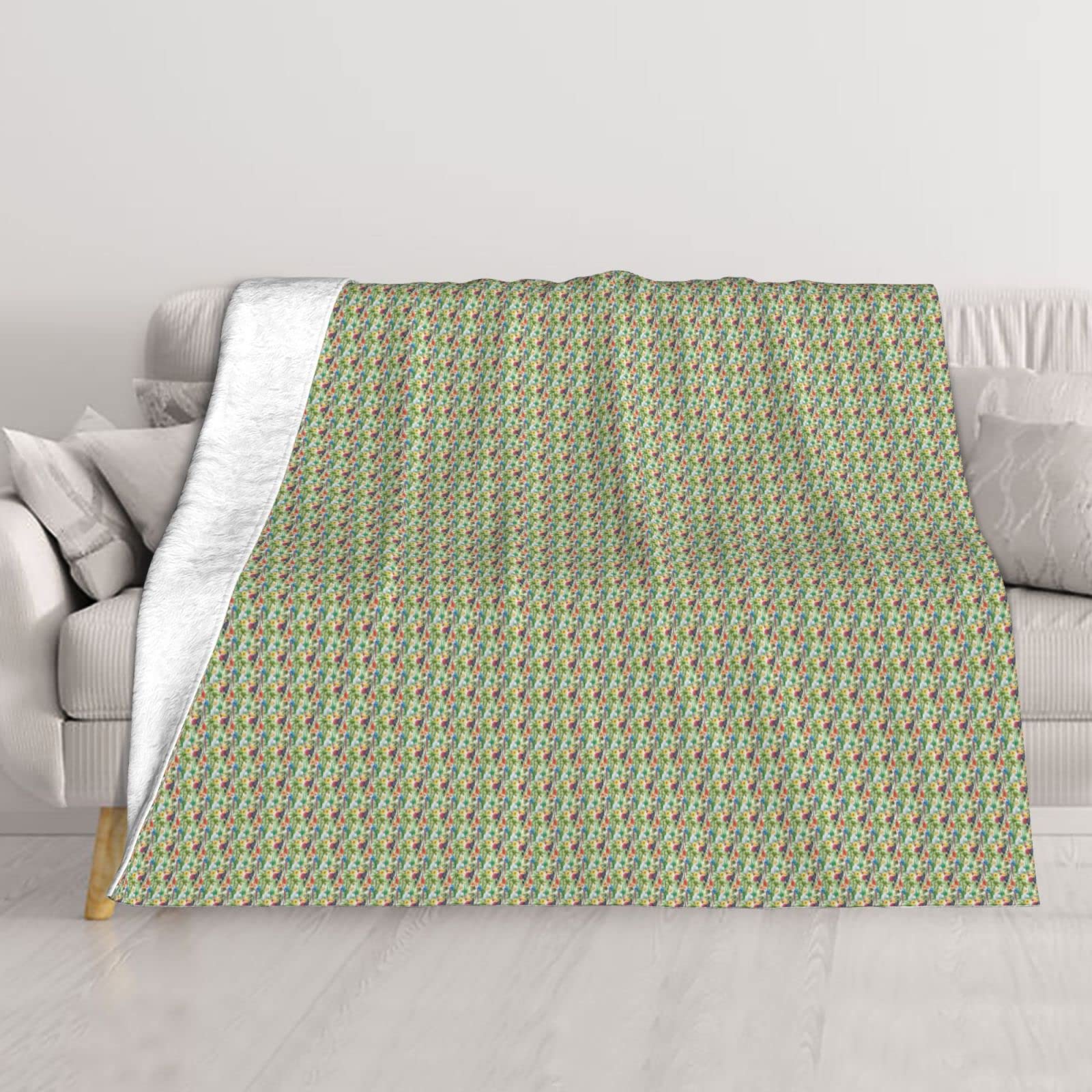 Couverture en peluche Toucans 203x152 cm jeté de lit toutes saisons