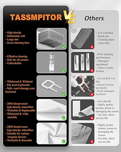 Miniatura 5 de Limpiador de Teclado Kit de Limpieza para Laptop, Kit de Limpieza de Teclado Compacto para Computadora MacBook iPhone AirPods Pro, Kit de Limpieza