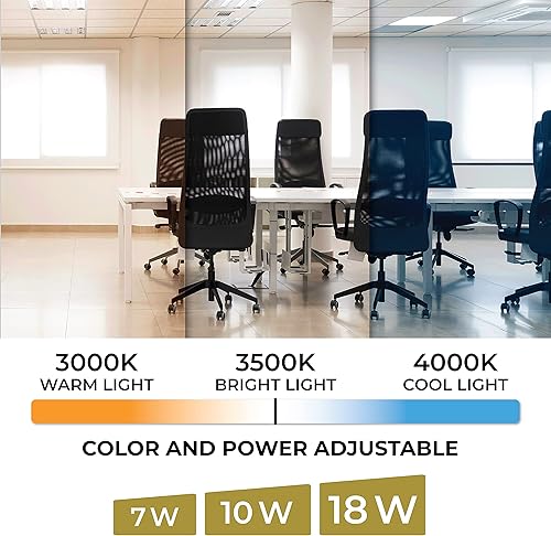 Miniatura 10 de Luminaria empotrable LED  Luz empotrable regulable, color seleccionable 3000 K3500 K4000 K, brillo ajustable  Clasificación húmeda para interiores y