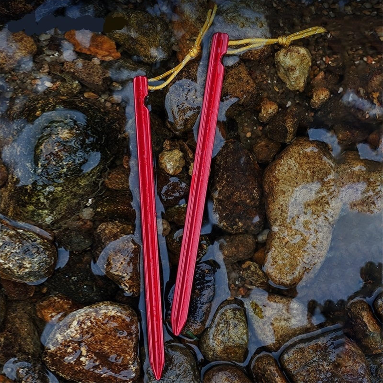 Picchetti per Tende, Picchetti in Lega di Alluminio Ultraleggeri da 15,5 cm/20 cm for Esterni, in Fibra Carbonio, for Tenda Campeggio, con Chiodi for Corda, Accessori for Tende(Long Deep Red)