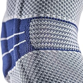 Bauerfeind - GenuTrain - Knee Brace - Targeted Support for Pain Relief and Stabilization of The Knee, Provides Relief of Weak, Swollen, and Injured Knees- Size 0 - Color Titanium