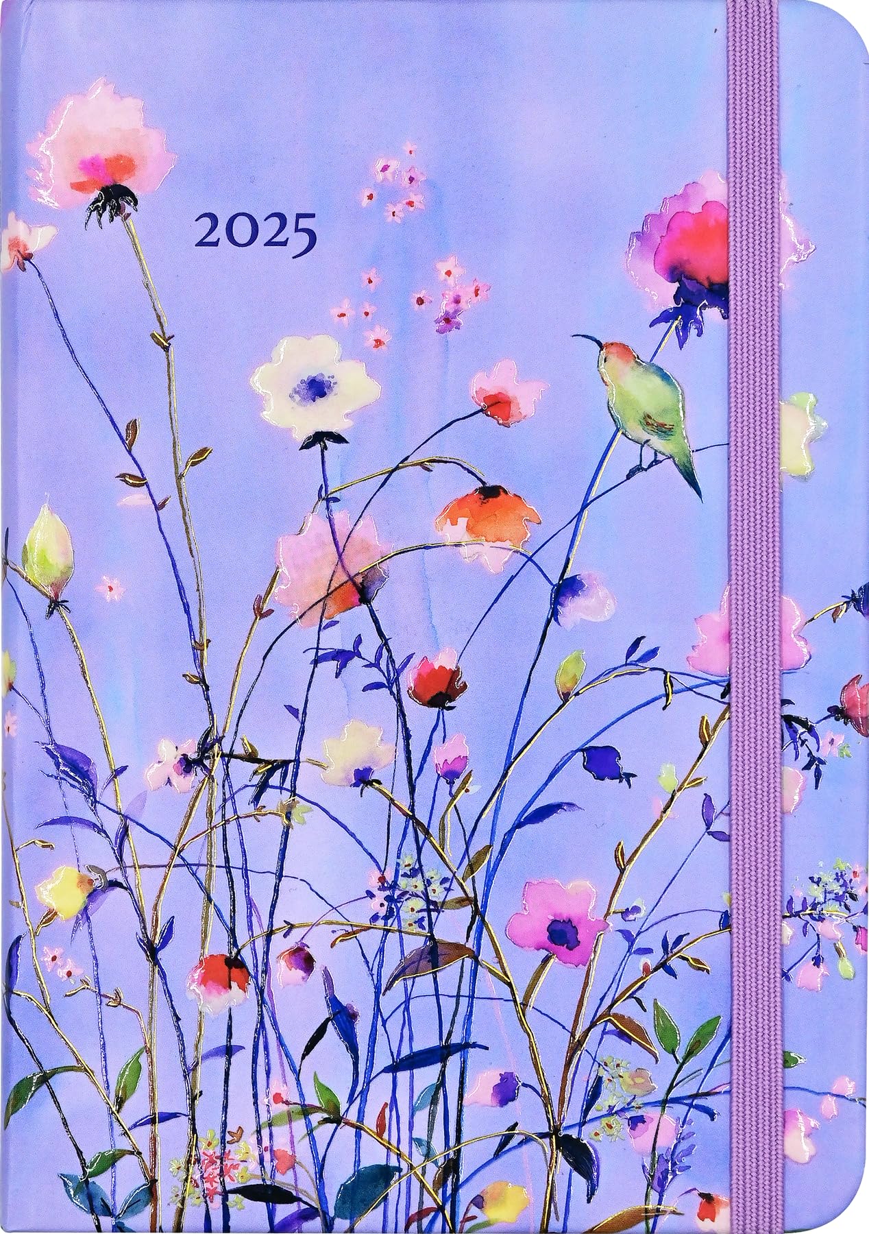 2025 Lavender Wildflowers Weekly Planner (16 months, Sept 2024 to Dec 2025)
