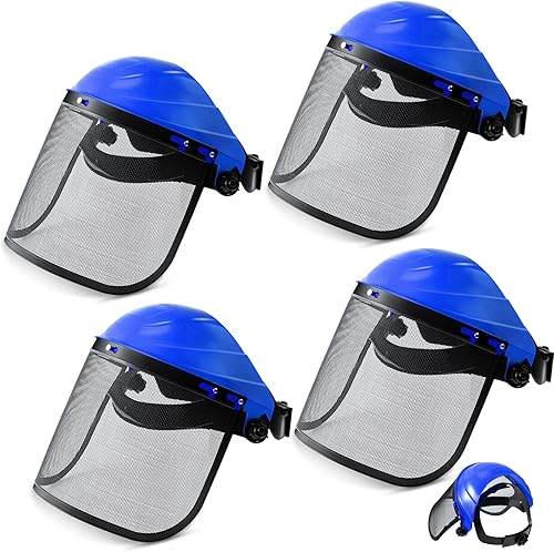 Amylove 6 protectores faciales de seguridad con malla para golpear malas hierbas, máscaras de motosierra para jardinería, protección para mudanza de