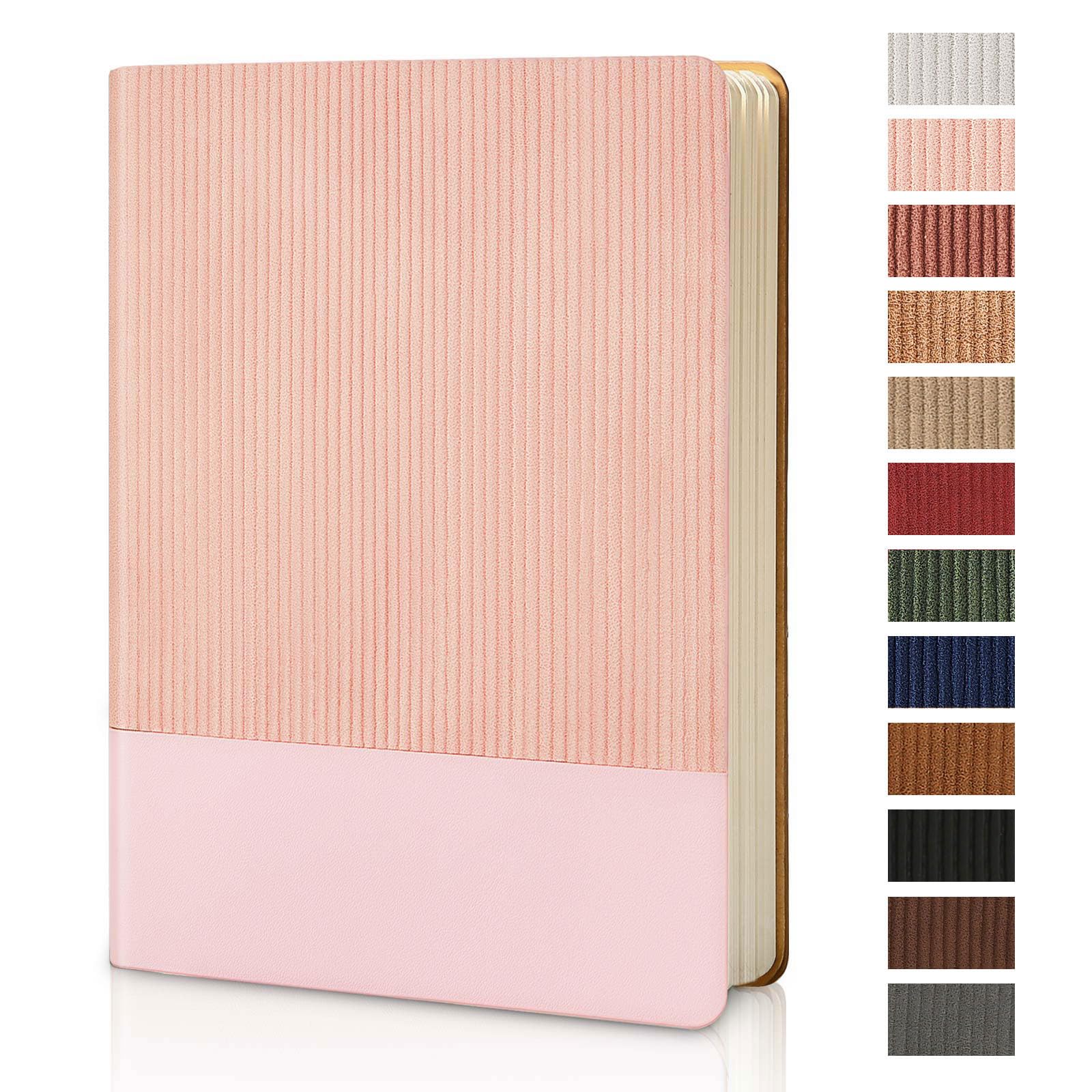 TSFPapier Lined Journal Notebook for Work College Ruled Note Book 5.79"x8.27" A5 PU Leather Daily Journaling 216 Pages for Women Men Writing Home