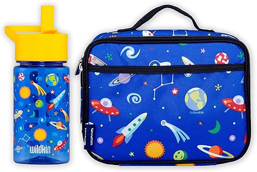 Wildkin Paquete de lonchera con botella de agua reutilizable de 16 onzas (fuera de este mundo)