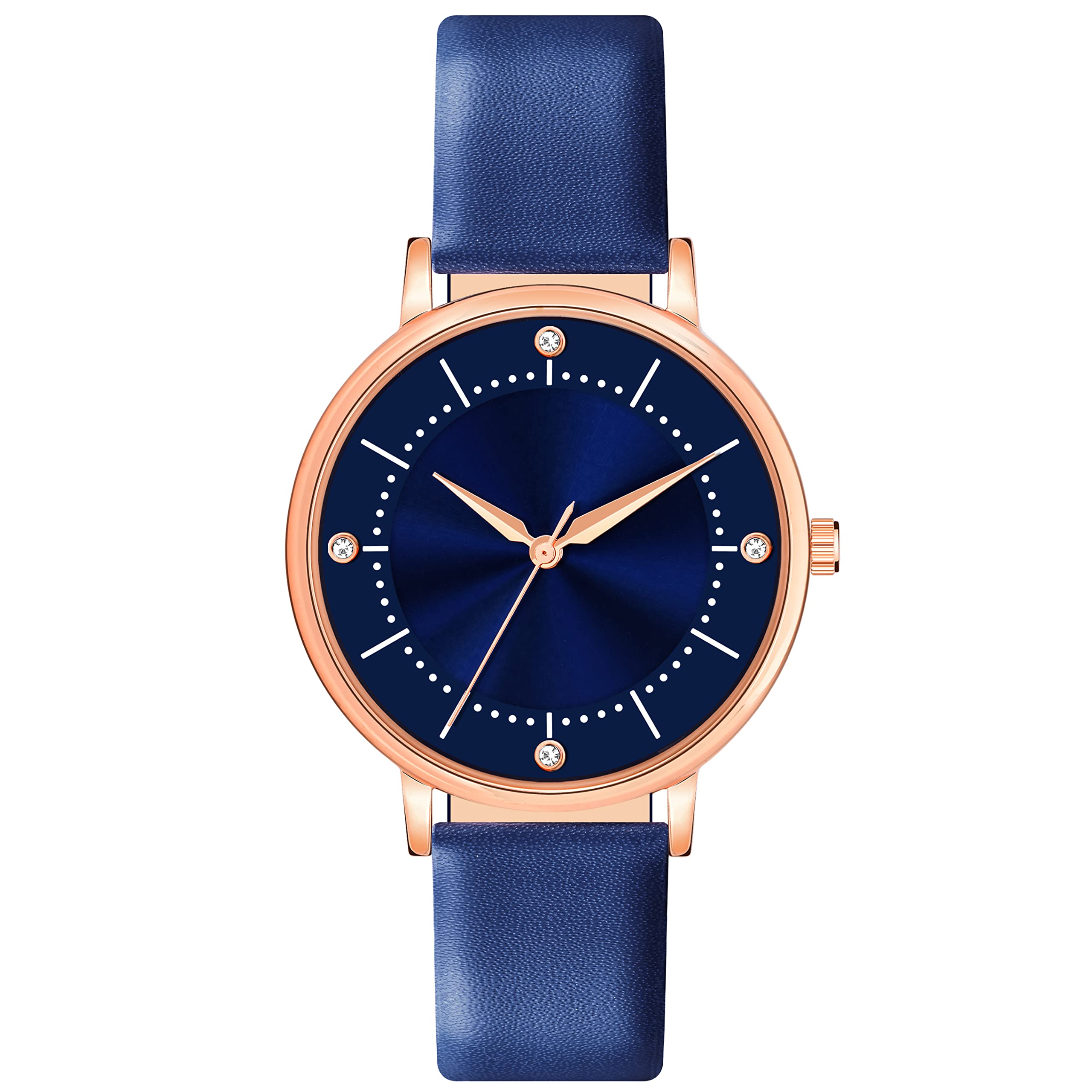 Analog Wrist Watch for Women & Girls | Casual Formal Leather Strap Watch with Round Diamond Dial | Stylish Fashion Watch for Office Wear-picture-29