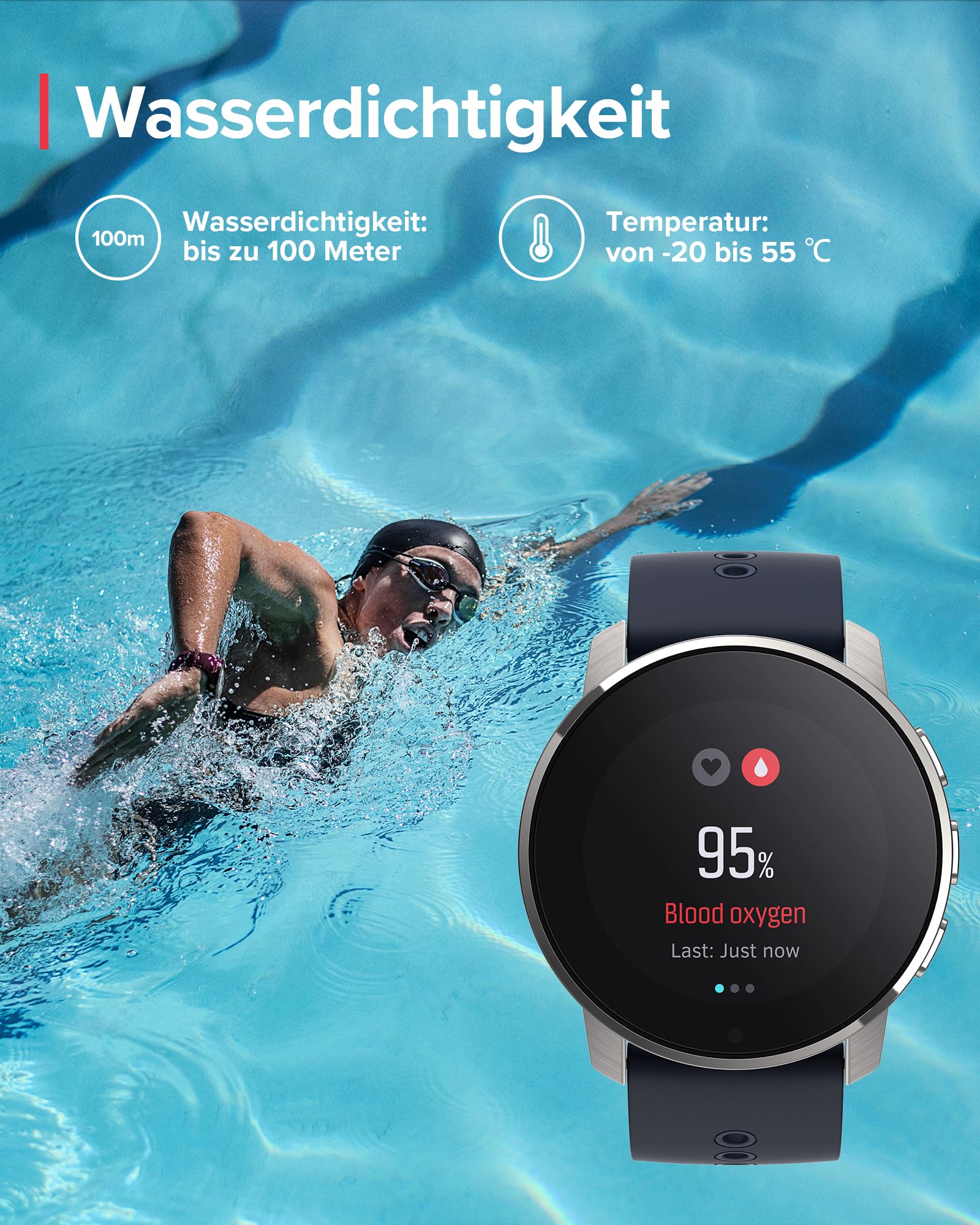 SUUNTO 9 Peak Multisport Uhr - Robust Outdoor Smartwatch, Saphirglas Bildschirm & 100m Wasserdicht, Leicht & Dünn, Präzise GPS, Lange Akkulaufzeit, Pulsmessung am Handgelenk, Hergestellt in Finland