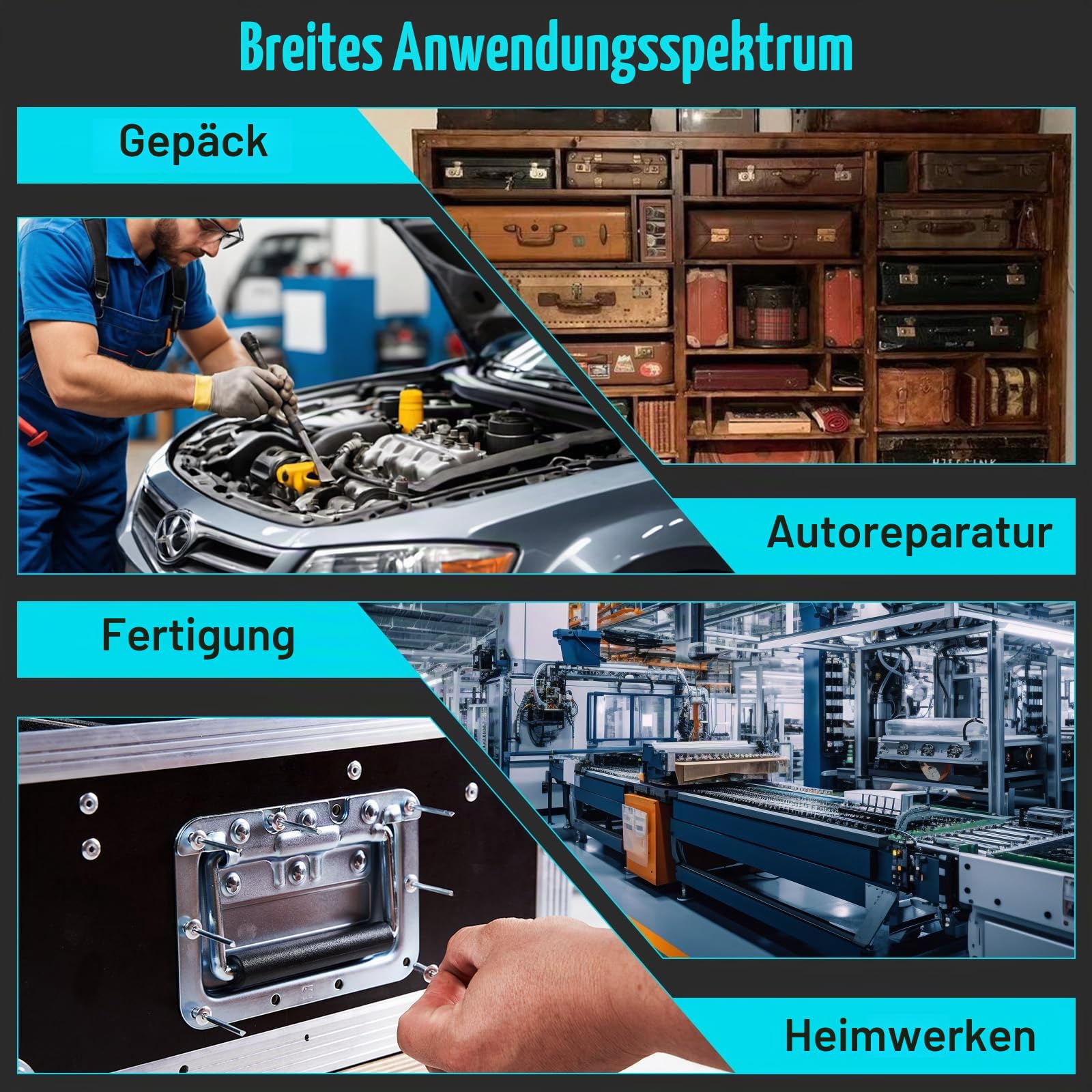 Akku Nietzange Kompatibel mit Makita 18V Akku, 30000N Bürstenlose Blindnietzange, Elektrische Nietpistole mit LED, Automatischer Popnietenzange Mit 3.2/4.0/4.8mm Adaptern(ohne Batterien)