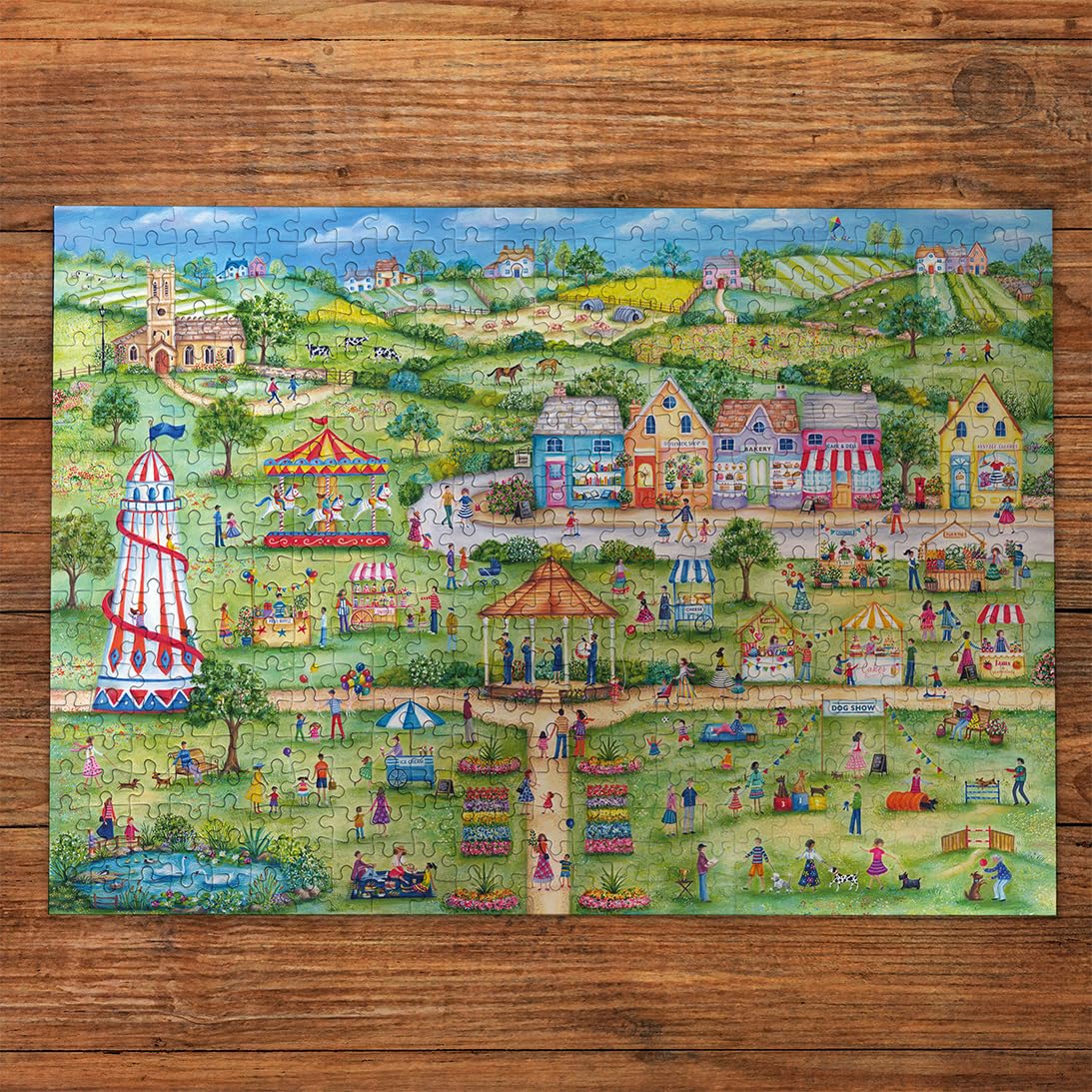 Gibsons Celebrating Summer 500 Piece Jigsaw Puzzle for Adults, Countryside Fair Artwork by Ileana Oakley - Image 4