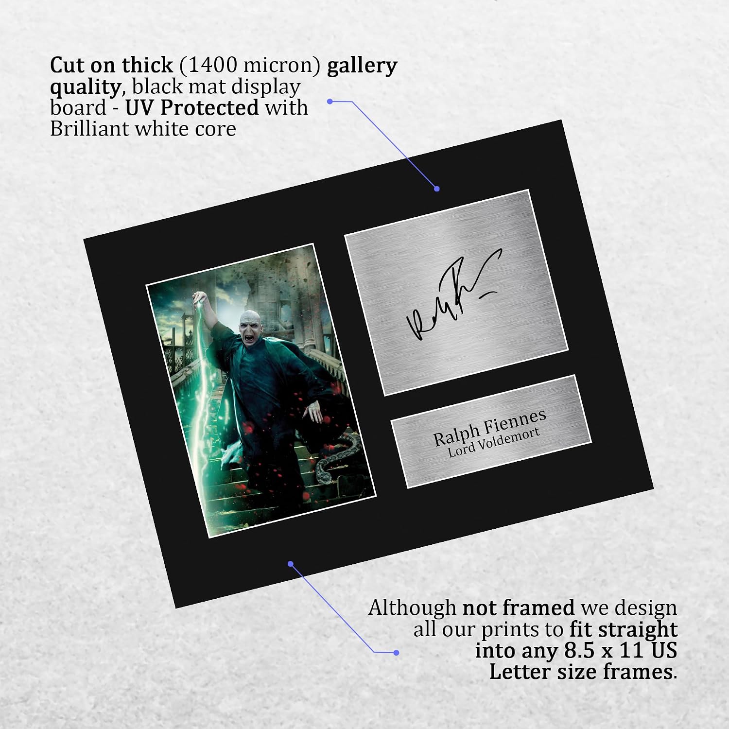 HWC Trading Ralph Fiennes Harry Potter Lord Voldemort Gifts Printed Signed Autograph Picture for Movie Memorabilia Fans - US Letter Size