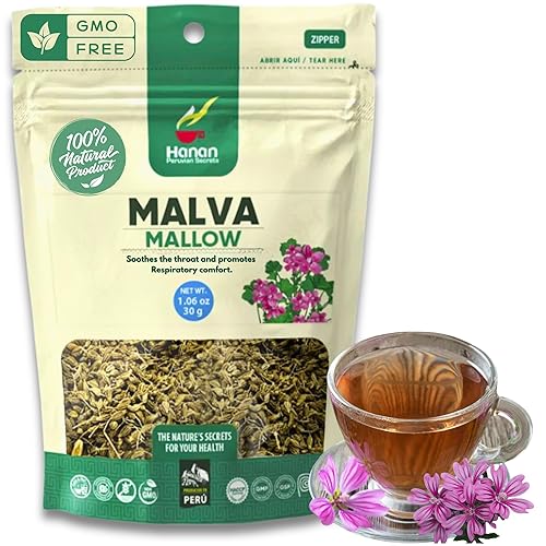 Hoja y flor de malva suelta de 11 onzas 106oz hoja y flor de malva hojas de plantas secas de malva para té de hierbas natural para boca seca Hoja y flor de malva suelta de 11 onzas 106oz hoja y flor de malva hojas de plantas secas de malva para té de hierbas natural para boca seca