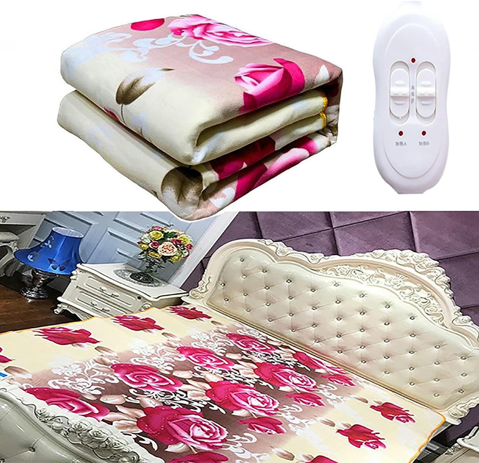Heated Mattress Pad, Electric Heated Plush Throw Blanket with 3 Mode Timing  Function, Dual Control, Detachable Electric Heating Bed Toppers Bed Warmer  : Amazon.co.uk: Everything Else