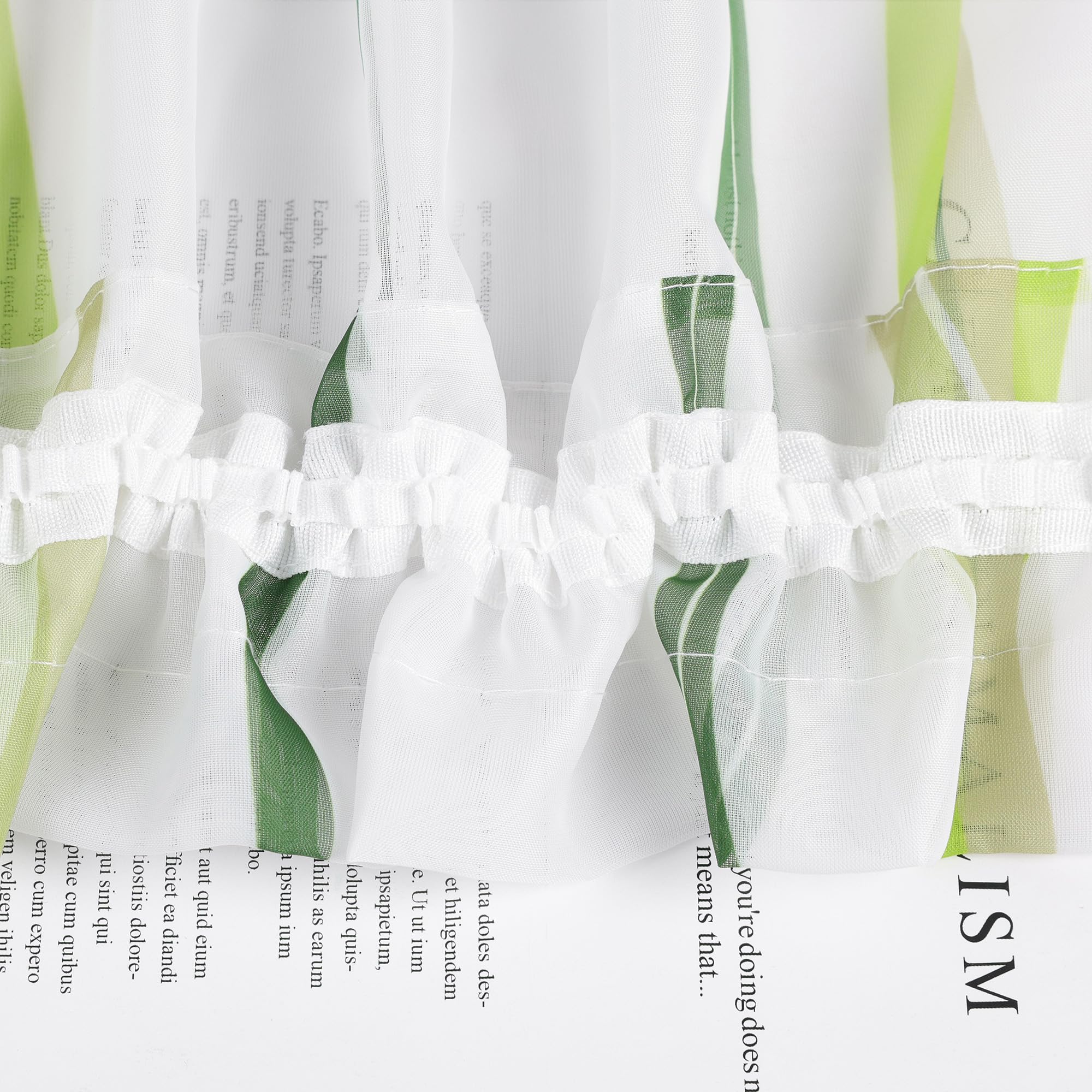 2x Scheibengardinen Landhausstil Weiß - 45x120cm Mit Spitze Für Küche & Wohnzimmer