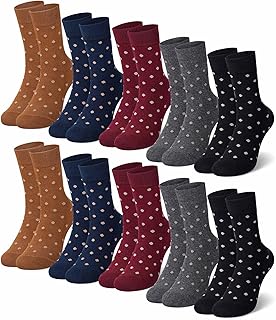 Falechay 10 Pairs Women's Socks 39-42 35-38 Women's Sports Socks Multicoloured with Stripes Dots Women's Socks Cotton Socks