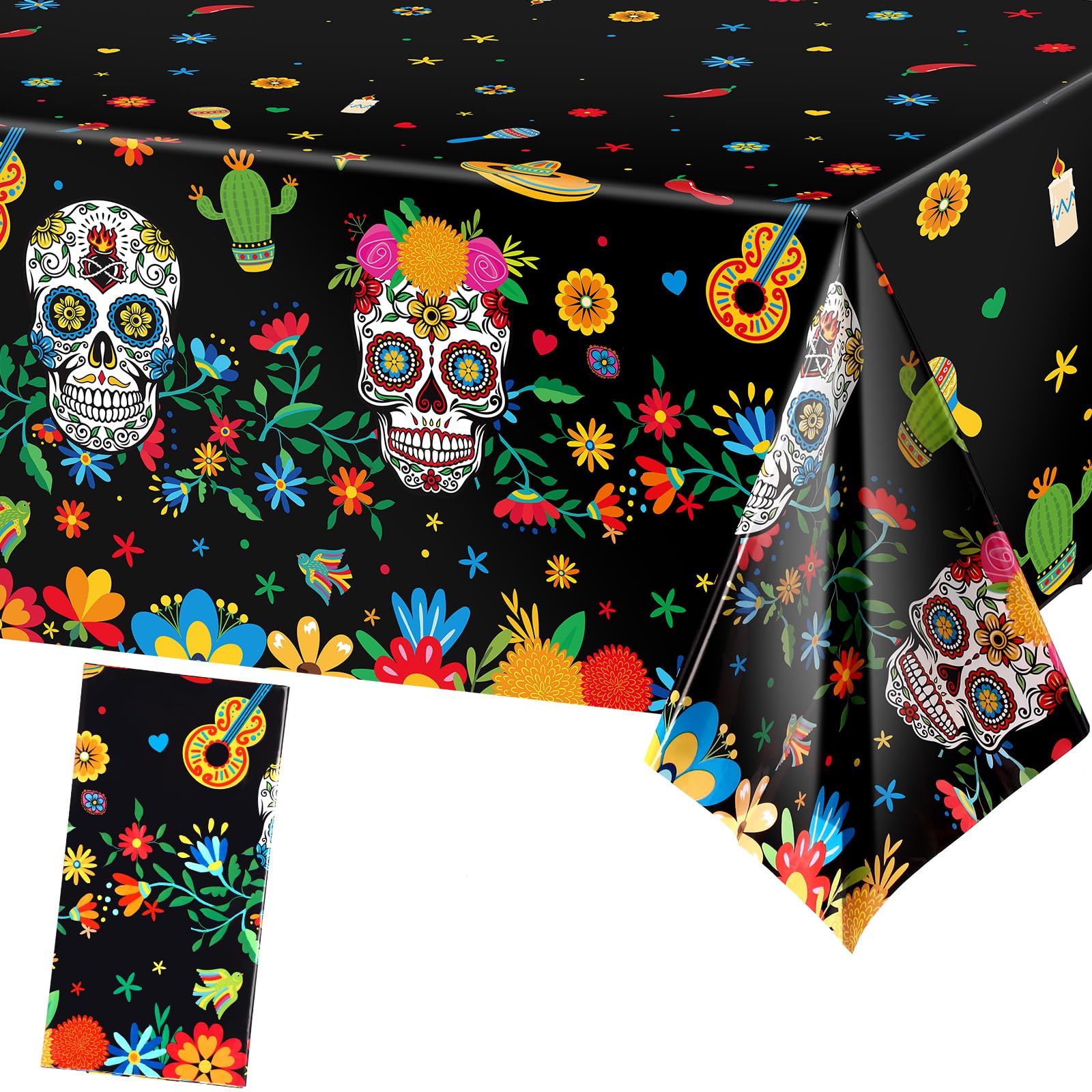 Snapklik.com : Irenare Day Of The Dead Plastic Tablecloth Dia De Los ...