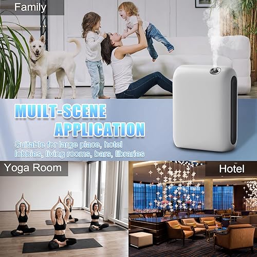 Vista 6 de Difusor sin agua para el hogar, máquina de aire de aroma para el hogar con conexión Bluetooth de 6.8 fl oz, ambientador de aire para toda la casa