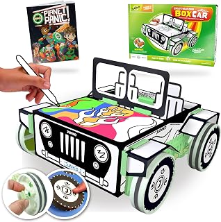 JUNKO Toy Car | Build, Color & Customize – Pull-Back Car | STEM Craft Project Ages 6–10
