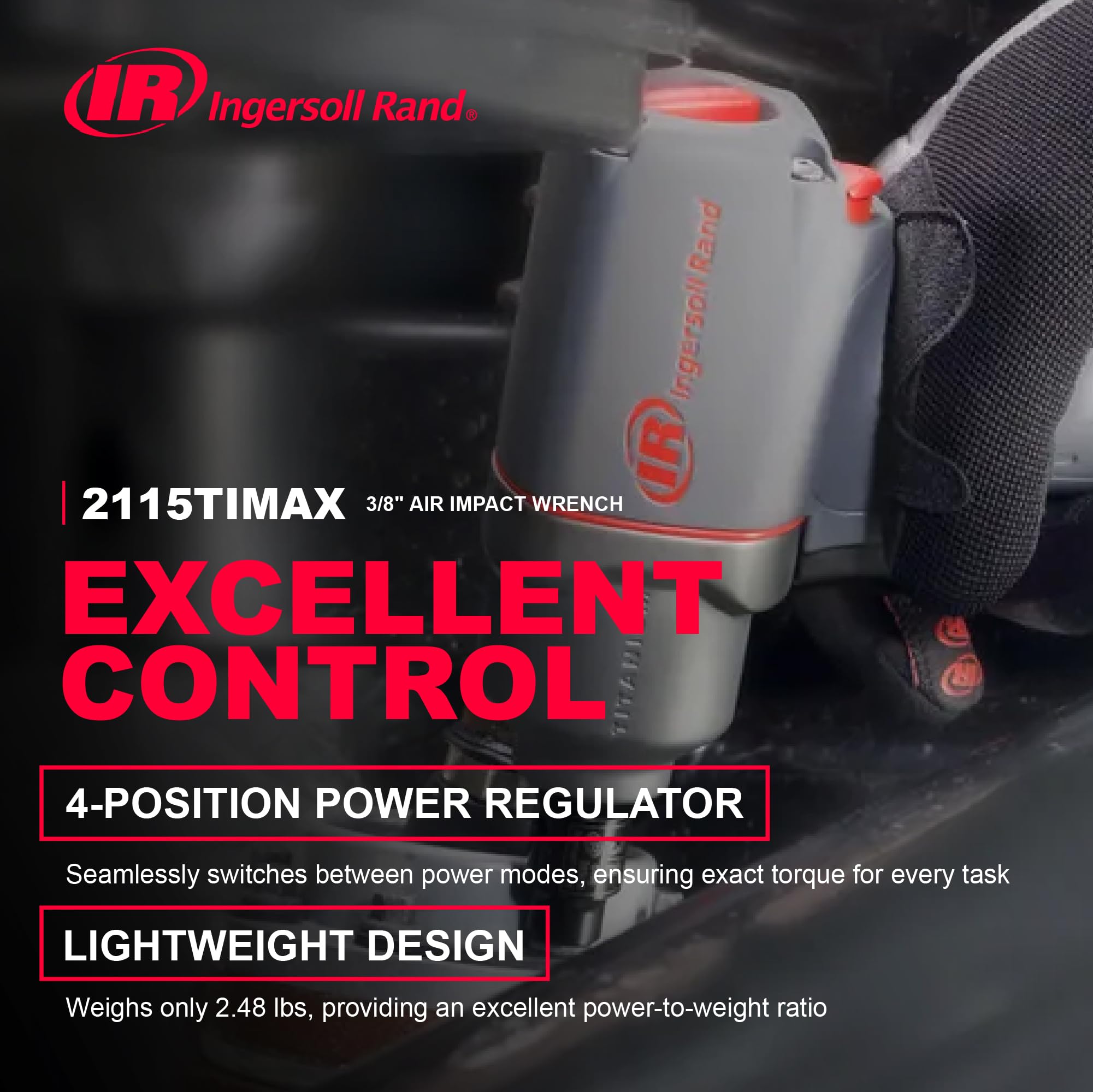 Ingersoll Rand 2115TiMAX Air Impact Wrench - 300 ft-lbs -3
