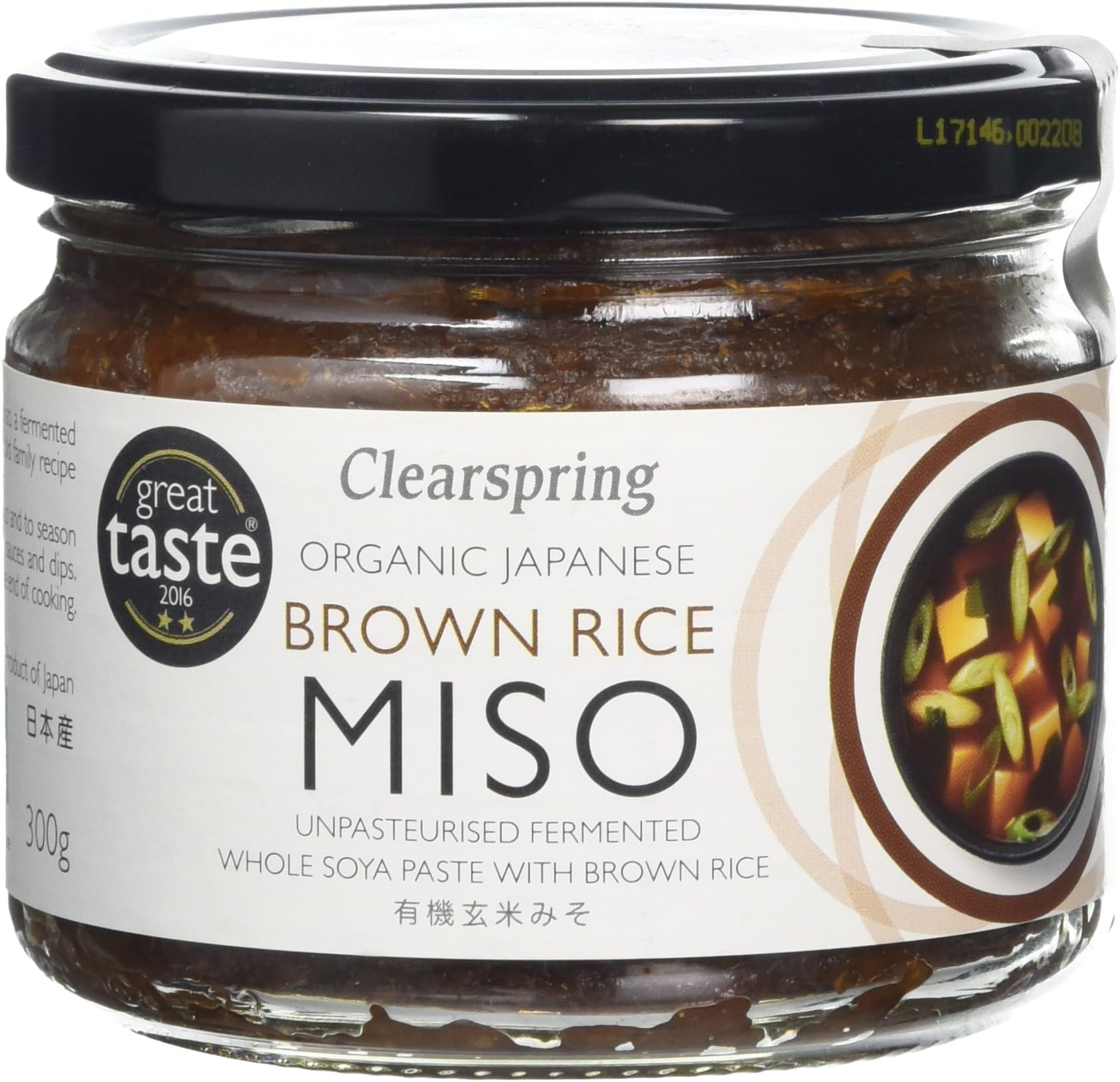 Clearspring Organic Miso Johsen Brown Rice Unpasteurised, 300g