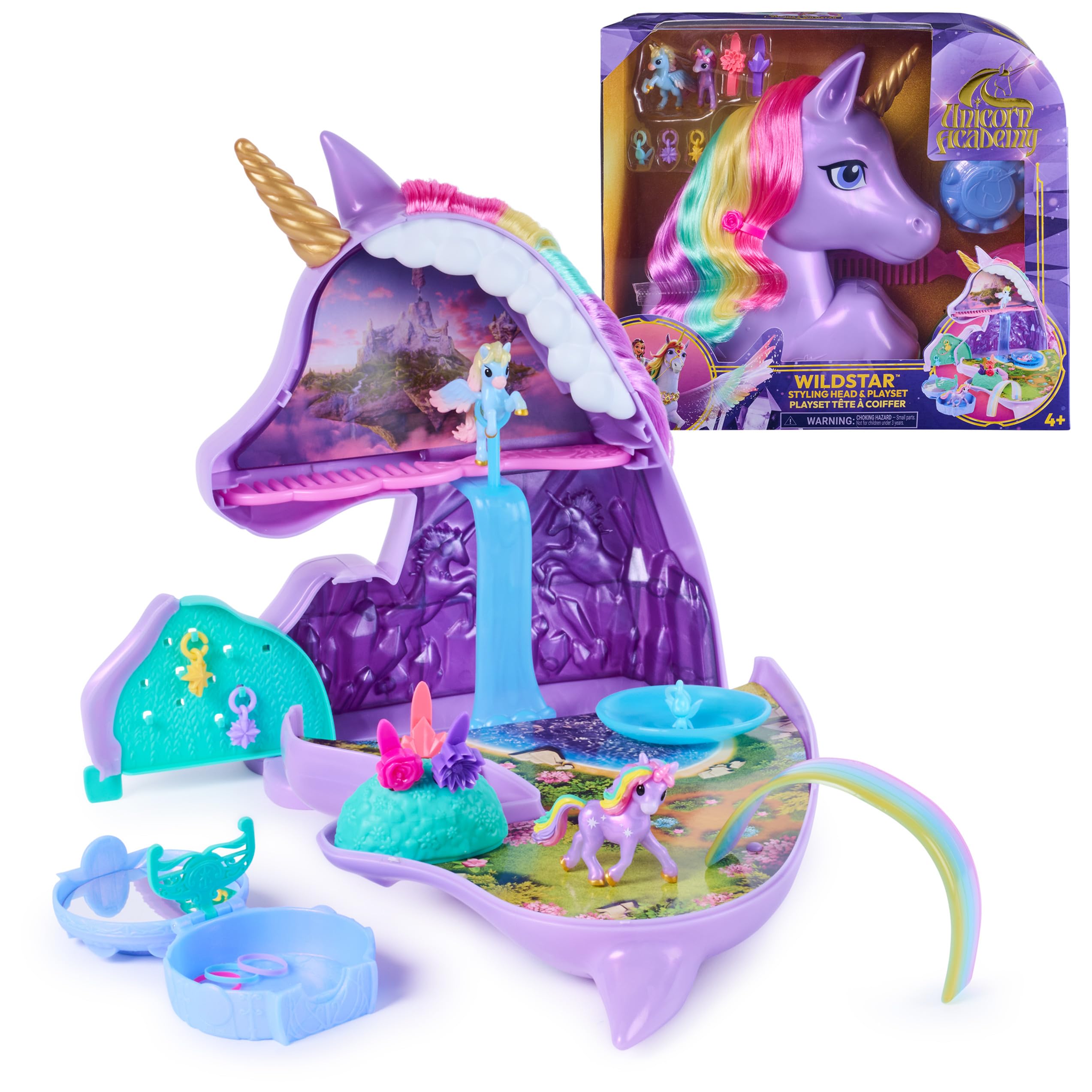 Unicorn Academy - L'Ecole des Licornes - Playset Wildstar Tête À Coiffer