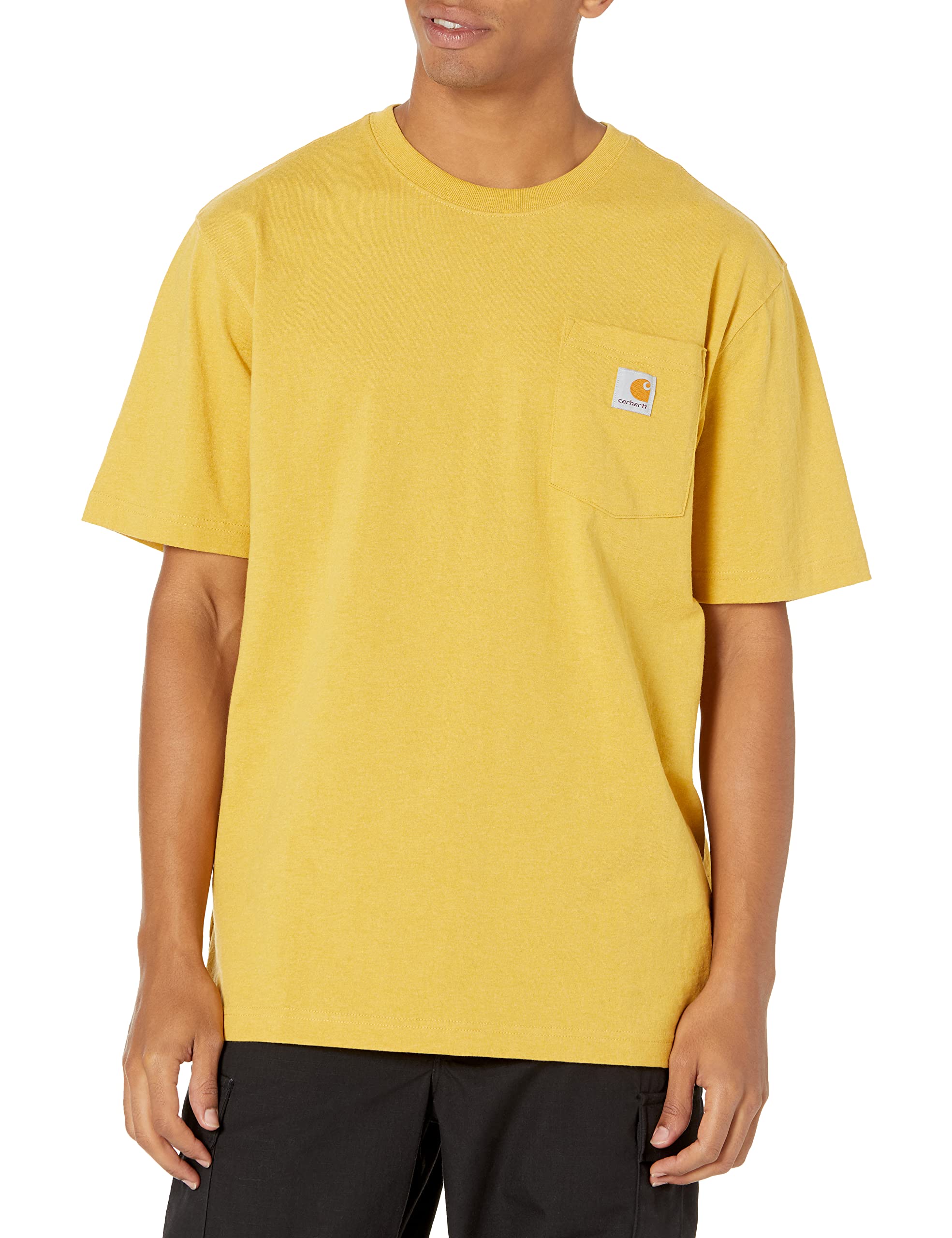 Carhartt Men's K87 Workwear Short Sleeve T-Shirt (Regular and Big & Tall Sizes), Dijon Heather, Large