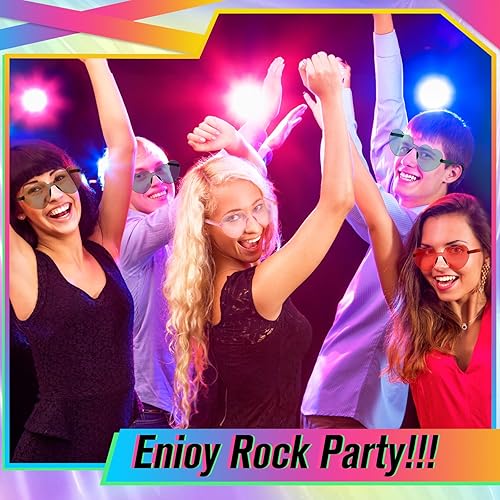 Miniatura 6 de Chitidr El juego de 36 piezas de juguetes inflables de estrella de rock incluye 12 guitarras inflables, 12 micrófonos inflables, 12 gafas de sol