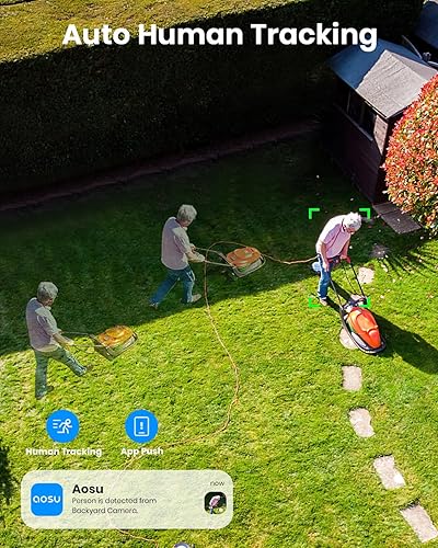 Miniatura 3 de AOSU Cámaras de seguridad solar inalámbricas de 5MP3K para exteriores, ver todo en la aplicación, no requiere base en casa, SolarCam D1 SE - Paquete