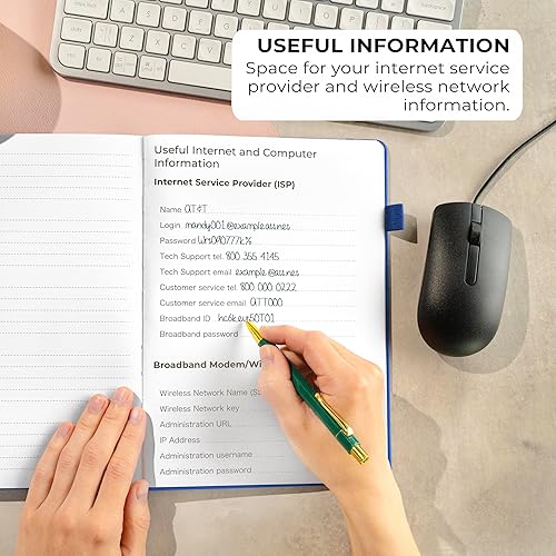 Miniatura 29 de Clever Fox - Libreta de contraseñas con pestañas alfabéticas, organizador de direcciones de Internet, tamaño pequeño de bolsillo, para inicios de