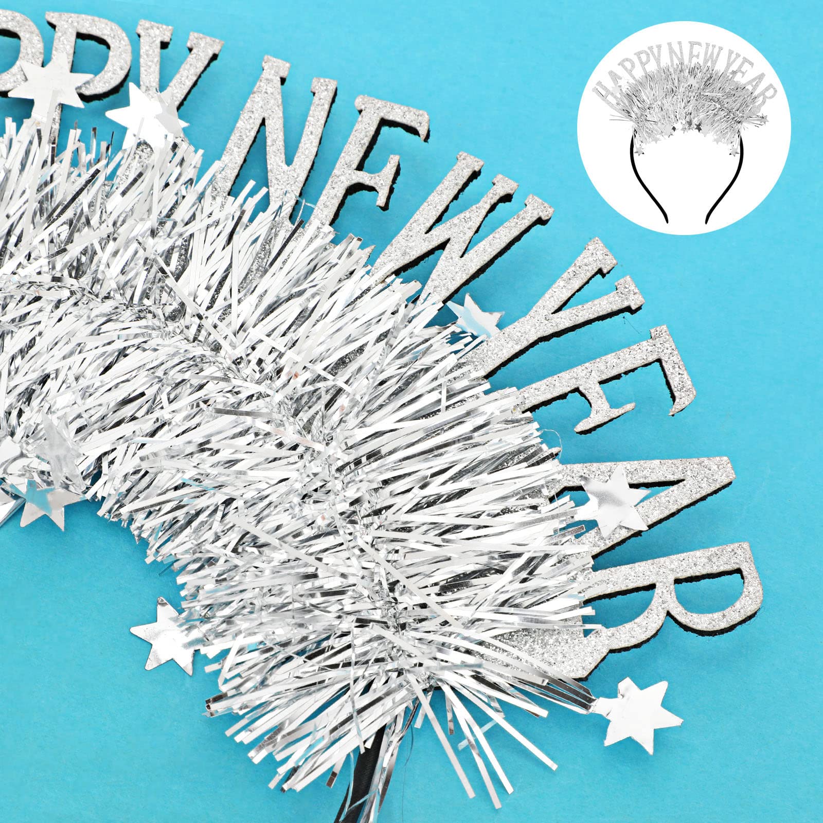 LOGOFUN Lot De 4 Serre-têtes Pour Le Nouvel An 2026 - Étoiles