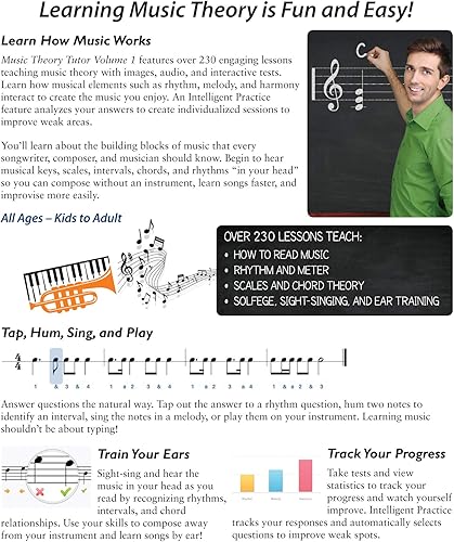 Miniatura 2 de eMedia Music Theory Tutor, Volume 1 - Learn at Home