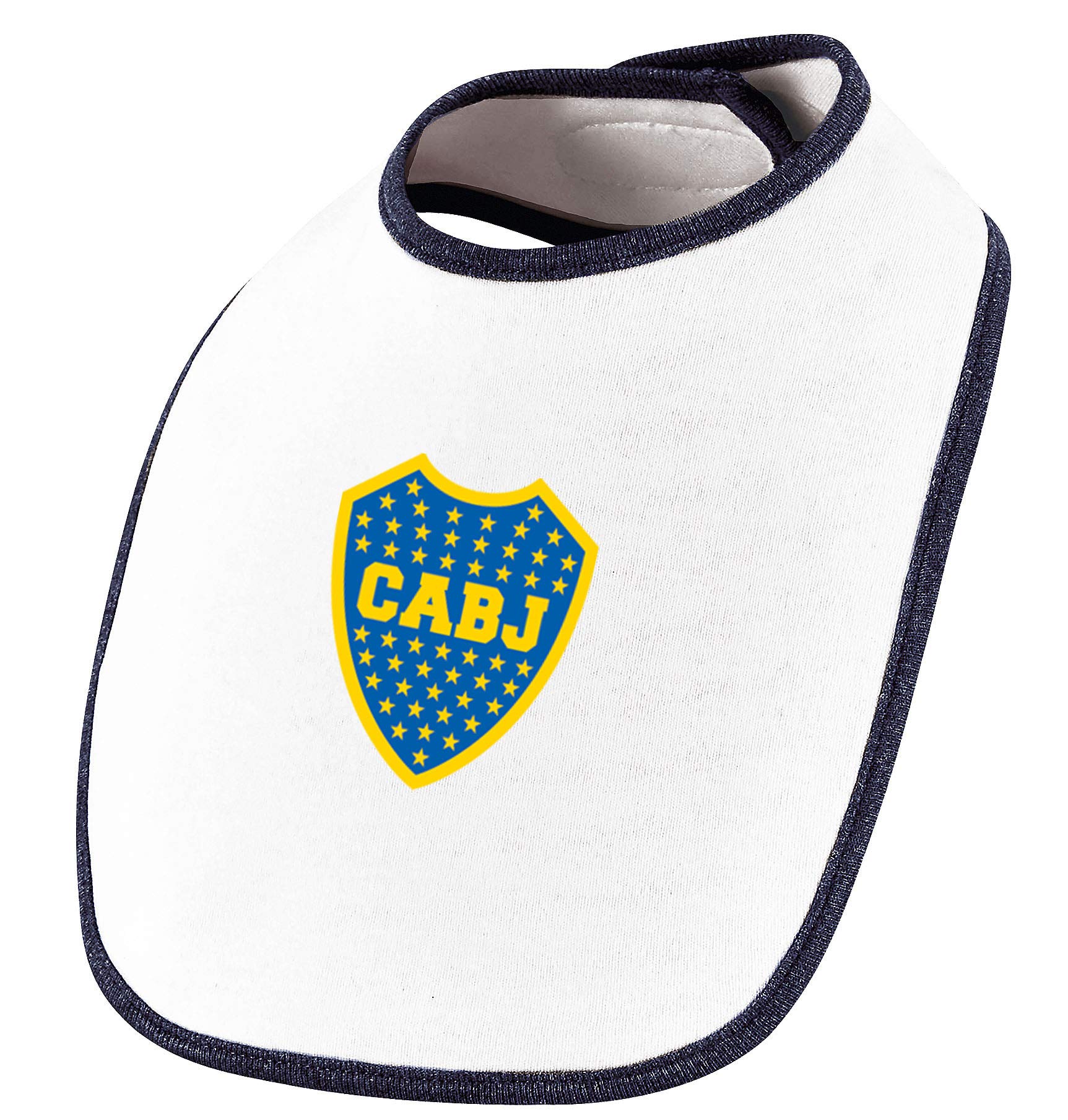 Boca Juniors - Bavaglino Bianco con Contorno Marino Unisex per Bambino, Taglia Unica