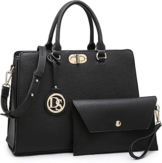 Dasein Women Handbags Purses Ladies Work Purse Satchel Tote Top Handle Shoulder Bags with Matching Clutch