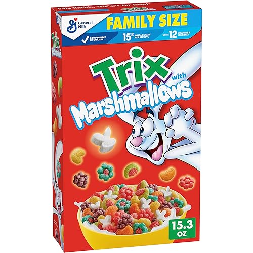 Miniatura 10 de Trix Cereal de desayuno afrutado con malvaviscos, hecho con grano entero, 9.9 onzas