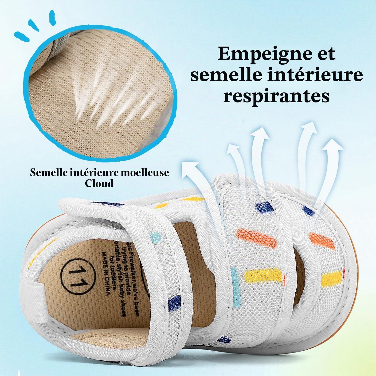 MK MATT KEELY Sandales Bébé Garcon Fille Chaussure Premier Pas Été Sandale Bout Fermé Plage Enfant