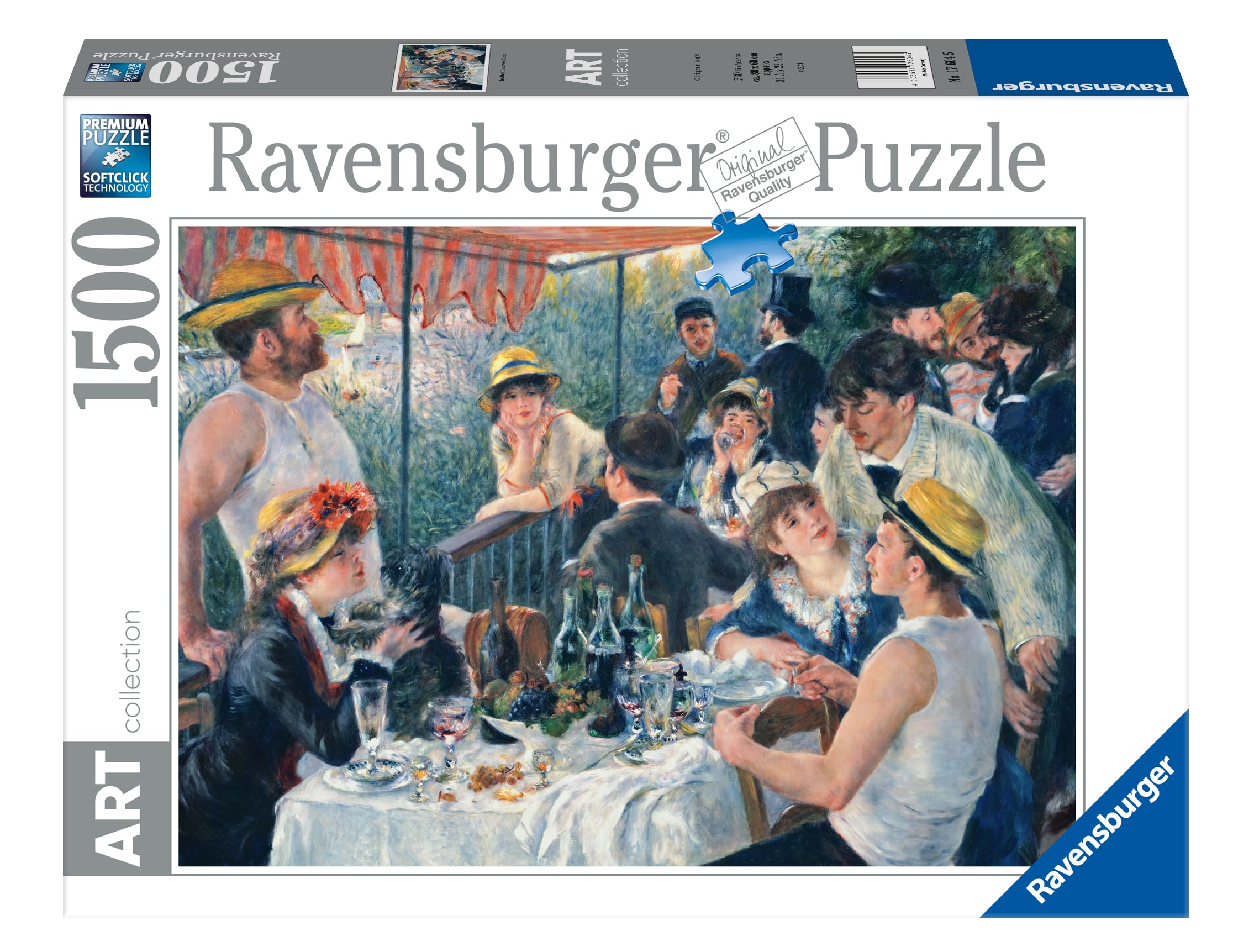 Ravensburger - Puzzle Reinor: Almuerzo Remeros, Puzzle 1500 Piezas, Puzzles para Adultos, Puzzle 1500 Piezas Adultos, Pegamento Puzzle para Enmarcar puzzles Cuadros Famosos, Rompecabezas Adultos 80cm