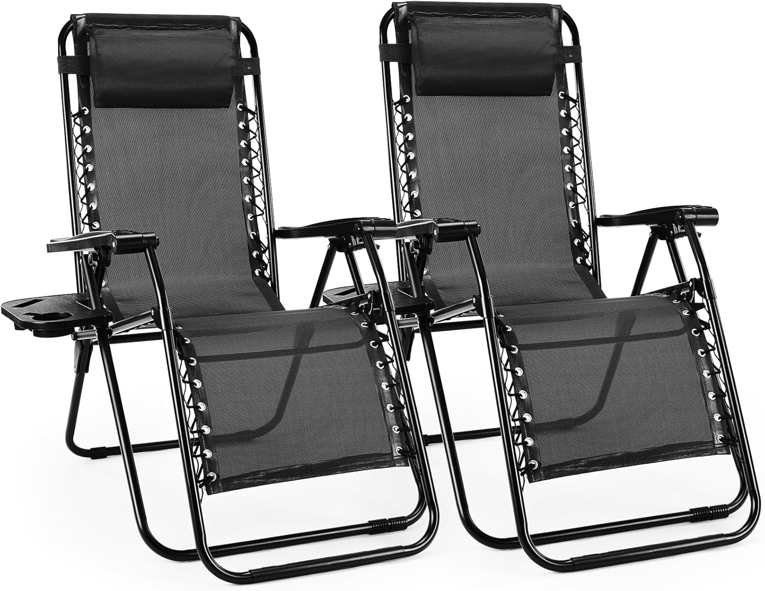 Photo 1 of Alpen Zero Gravity Lounge Chair Set of 2, Patio Chair for Beach Pool, Black