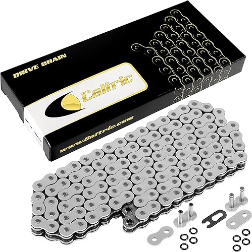 Caltric Cadena de transmisión blanca compatible con Suzuki Gsxr 600 Gsxr600 Gsx-R600 2004 2005