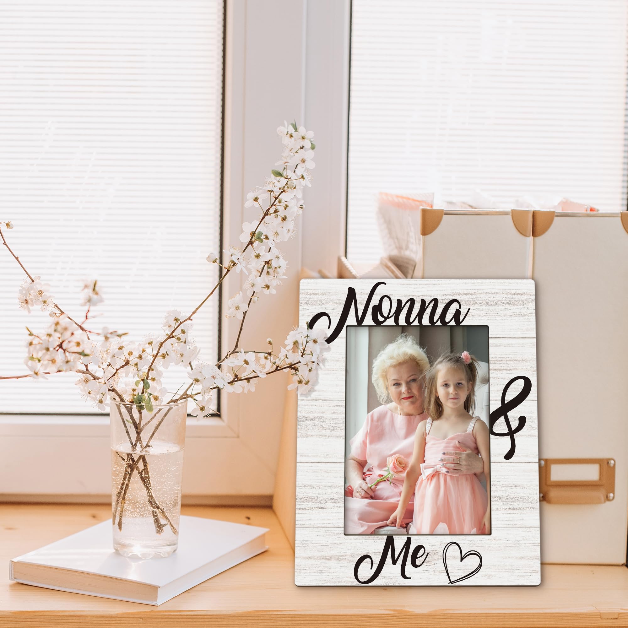Beliran Nonna Gifts Picture Frames - Grandma Photo Frame, Nonnas Grandma Gifts for Birthday from Grandkids Grandchildren, Nonna and Me Picture Grandmother Photo Frames for Home Bedroom Decor, 5x7