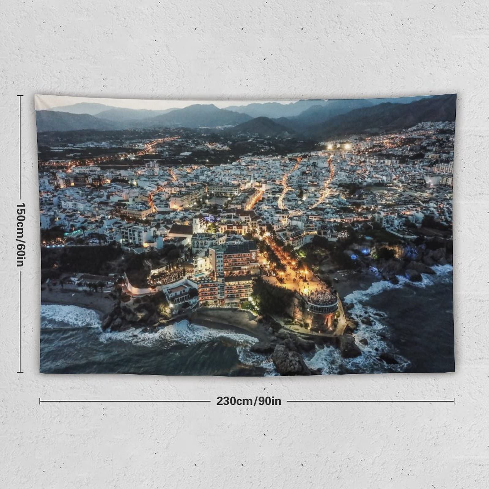 Amazon.com: Landscape Tapestry Dusk Nerja Malaga Andalusia Spain