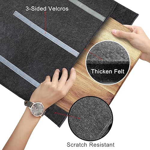 Miniatura 3 de Bolsa de almacenamiento acolchada para hojas de mesa, 1 paquete, cubierta de hojas de fieltro grueso para almacenamiento, protector de bolsa de